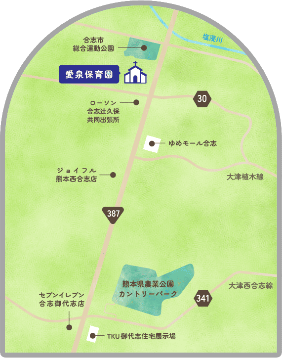 愛泉保育園の付近の地図